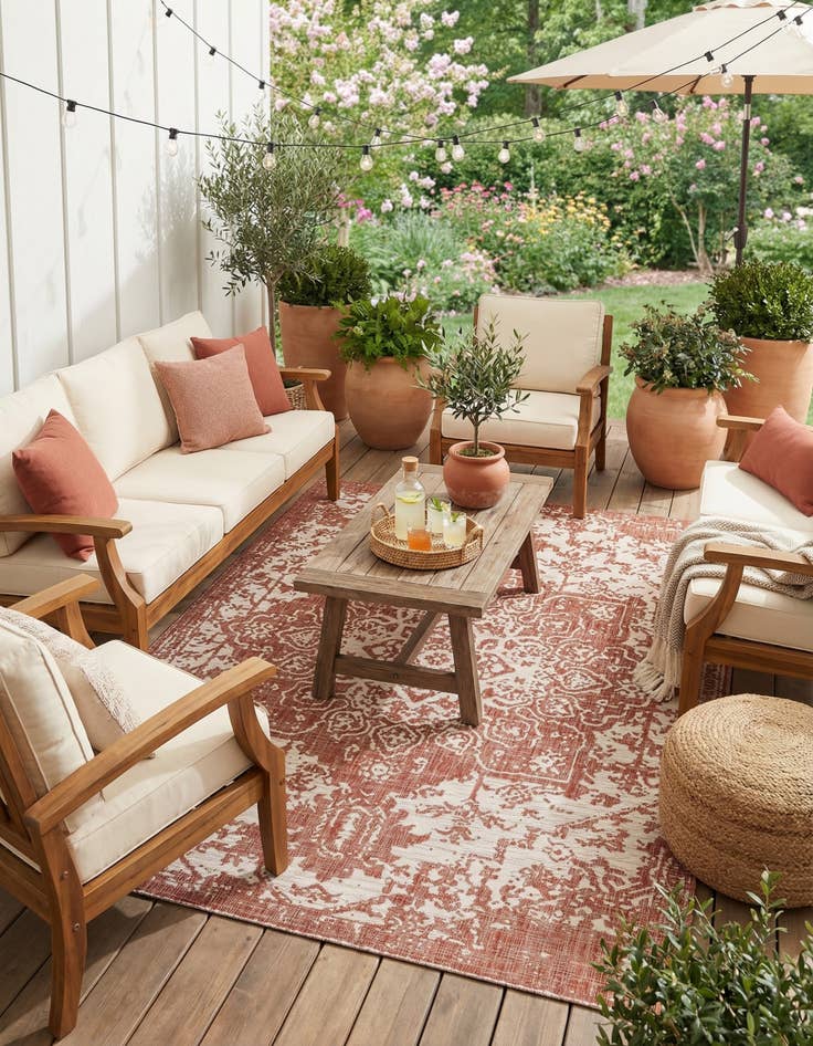 Detail image of 7' x 10' Easy-Clean Jill Zarin Dubai Indoor / Outdoor Rug
