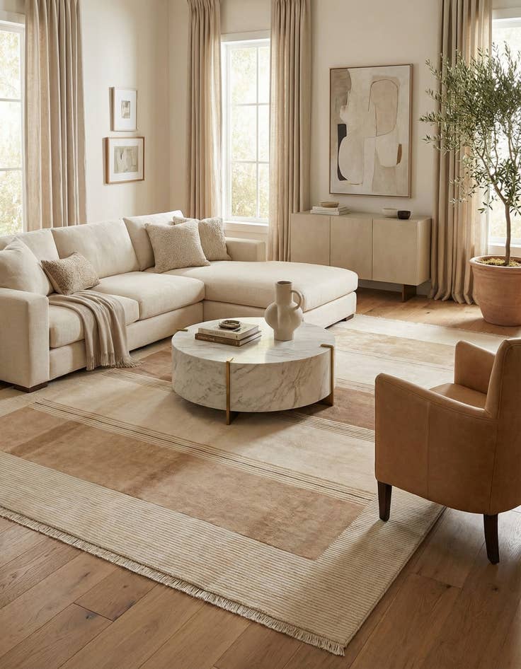 Detail image of 7' 10 x 9' 9  Hand Knotted Darya Wool Rug