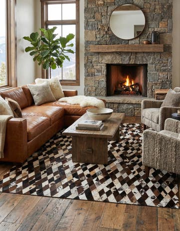 8' 1 x 10' 1 Cowhide Stocks Rug