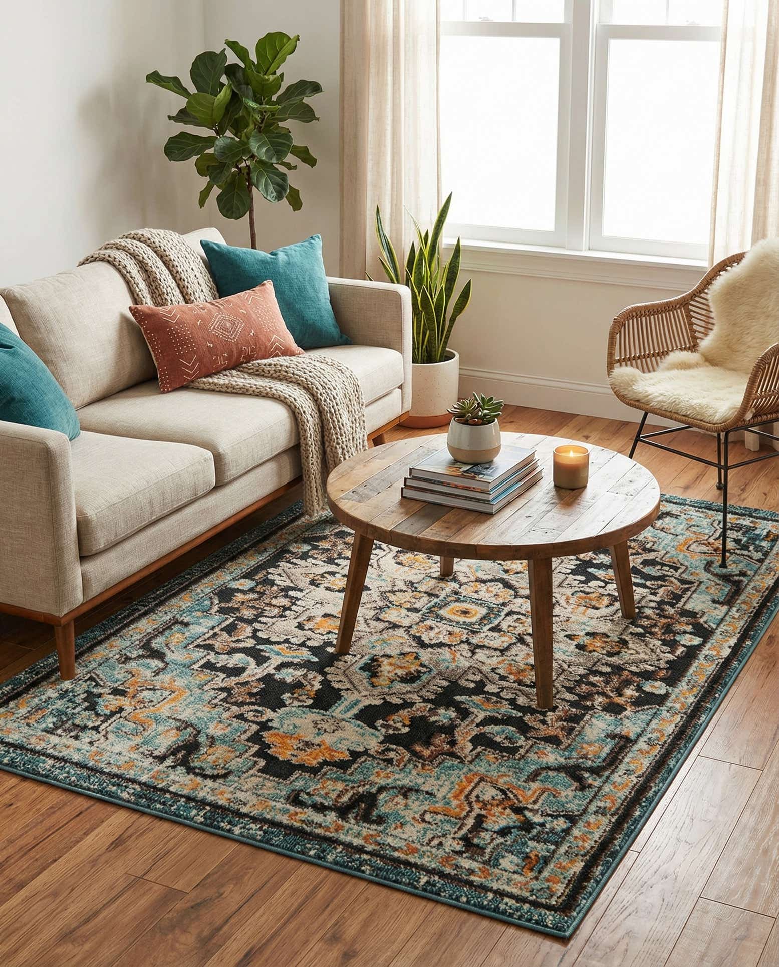 4' x 6' Easy-Clean Casablanca Indoor / Outdoor Rug