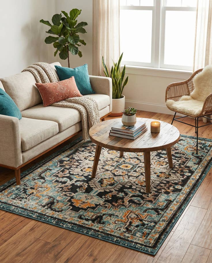 Detail image of 4' x 6' Easy-Clean Casablanca Indoor / Outdoor Rug