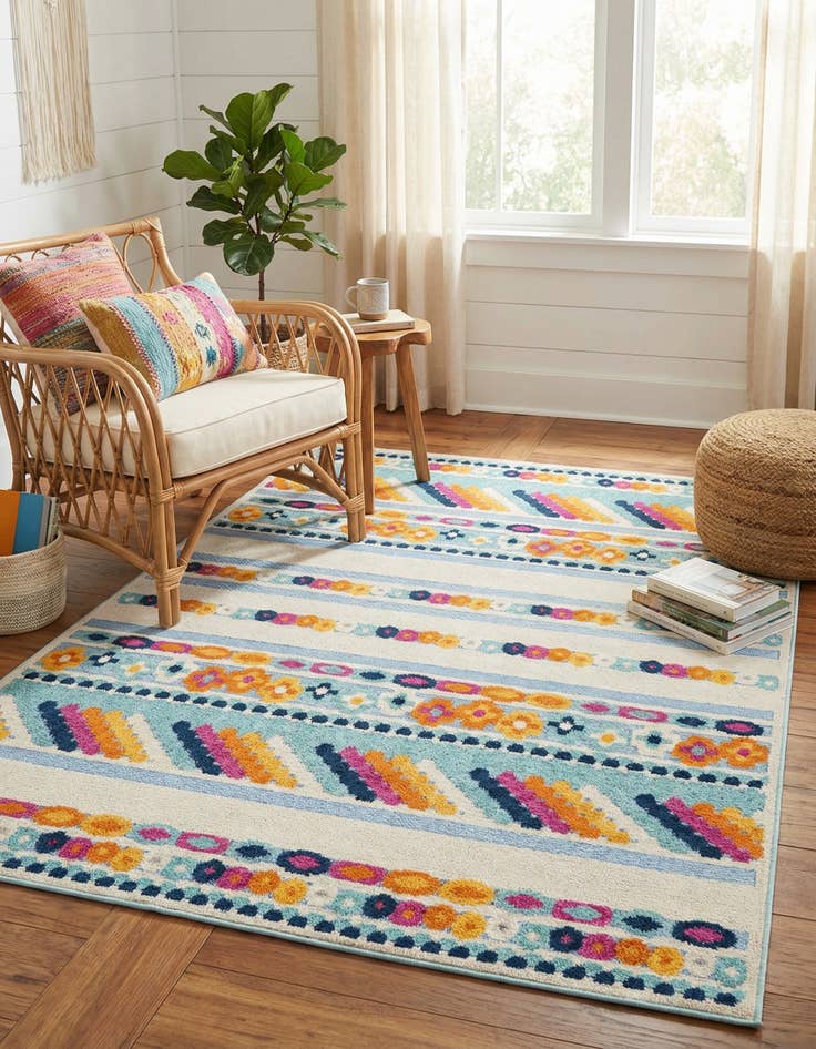 Detail image of 4' x 6' Easy-Clean Aruba Indoor / Outdoor Rug
