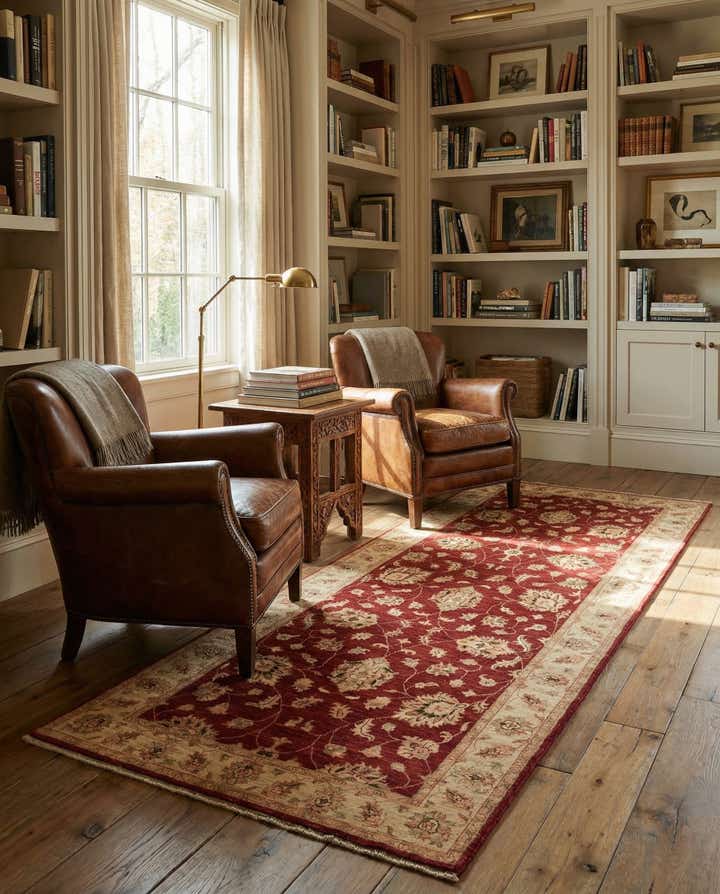 4' x 9' 8 Hand Knotted Peshawar Ziegler Runner Rug
