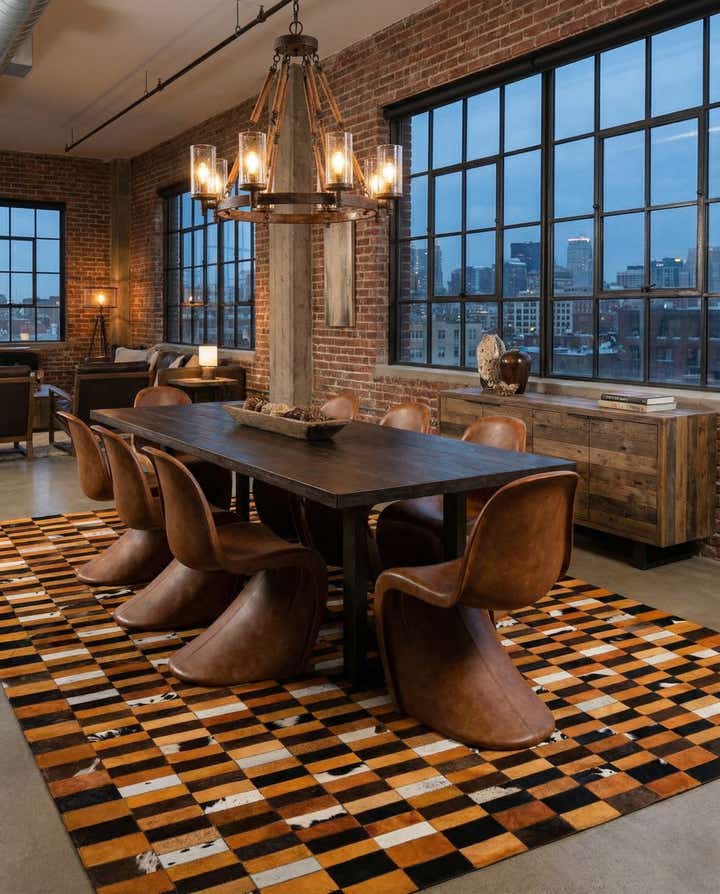 8' x 9' 10 Cowhide - Patchwork Rug