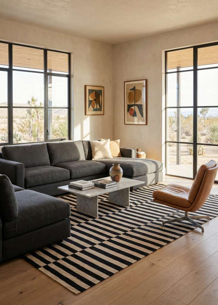 7' 6 x 9' 11 Hand Woven Kilim Modern Wool Rug