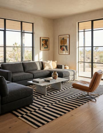 7' 6 x 9' 11 Hand Woven Kilim Modern Wool Rug