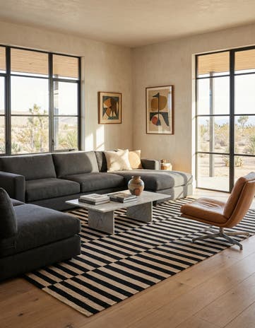 7' 6 x 9' 11 Hand Woven Kilim Modern Wool Rug