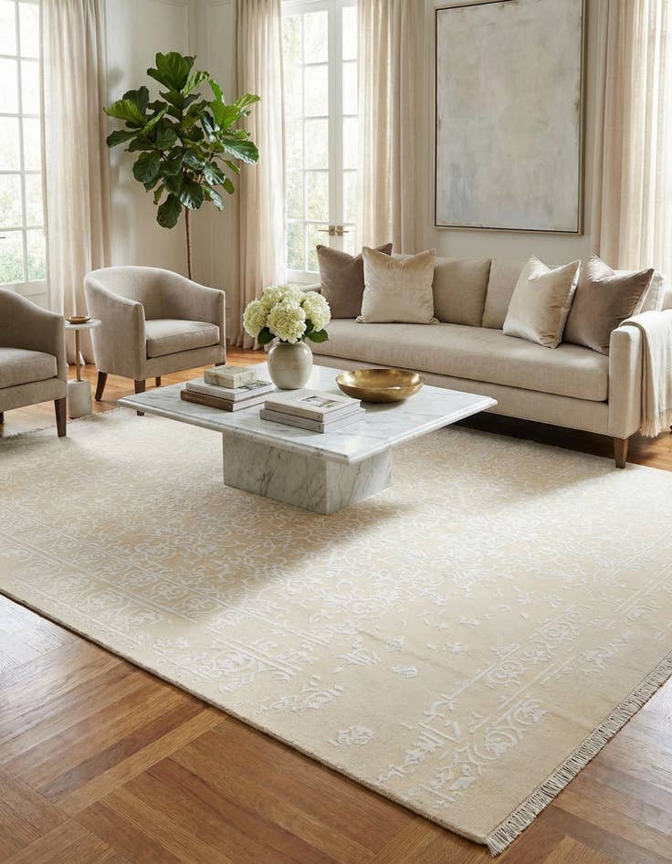 Detail image of  8' 2 x 11' 7  Hand Knotted Darya Wool Rug