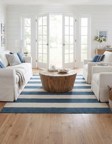 Sky blue Hand Woven Jill Zarin Hamptons Square Rug