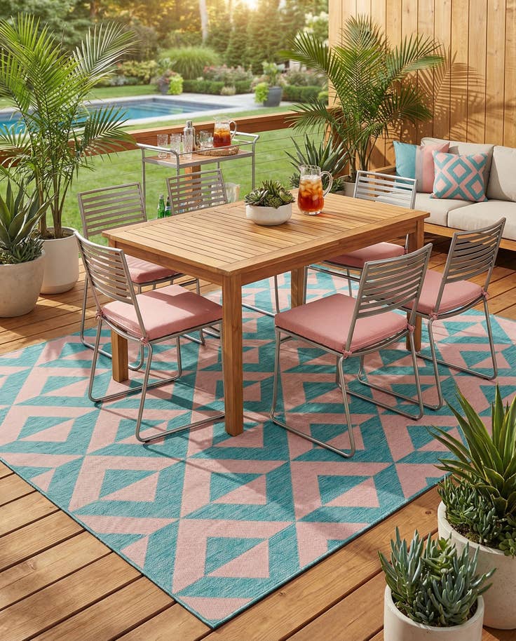 Detail image of 7' x 10' Easy-Clean Jill Zarin Napa Indoor / Outdoor Rug
