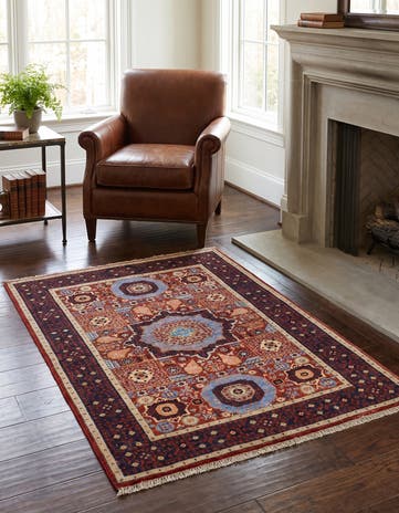 3' 5 x 5' Hand Knotted Mamluk Ziegler Rug