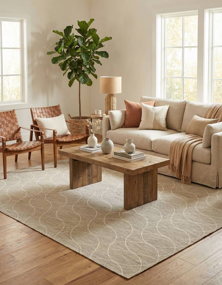 Detail image of  10' x 14'  Washable Lattice Indoor / Outdoor Rug