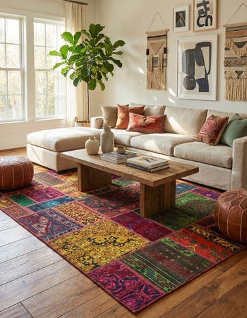 5' 10 x 7' 7 Hand Knotted Ultra Vintage Persian Wool Rug