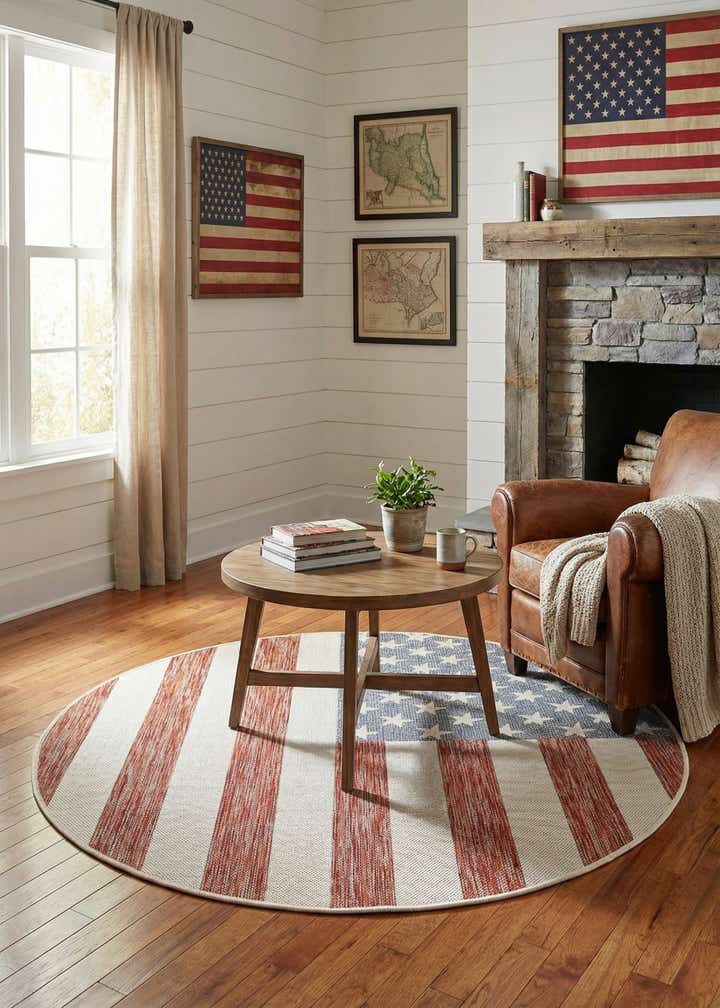 4' x 4' Easy-Clean Jill Zarin Indoor / Outdoor Round Rug