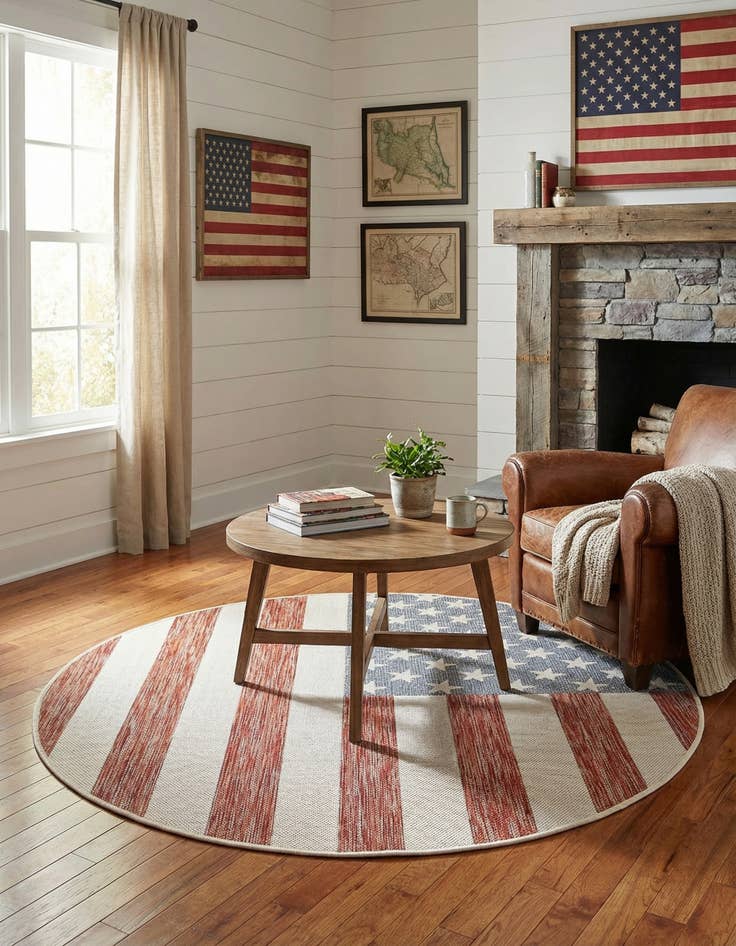 Detail image of 4' x 4' Easy-Clean Jill Zarin Indoor / Outdoor Round Rug