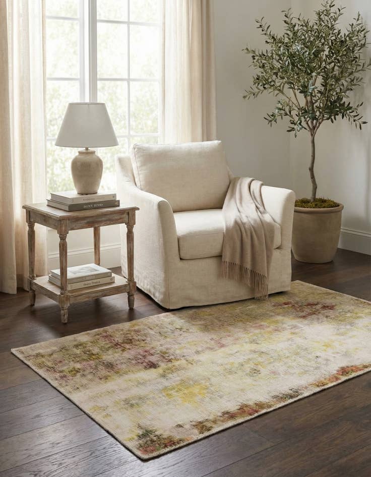 Detail image of 2' 10 x 5'  Hand Knotted Ultra Vintage Persian Wool Rug