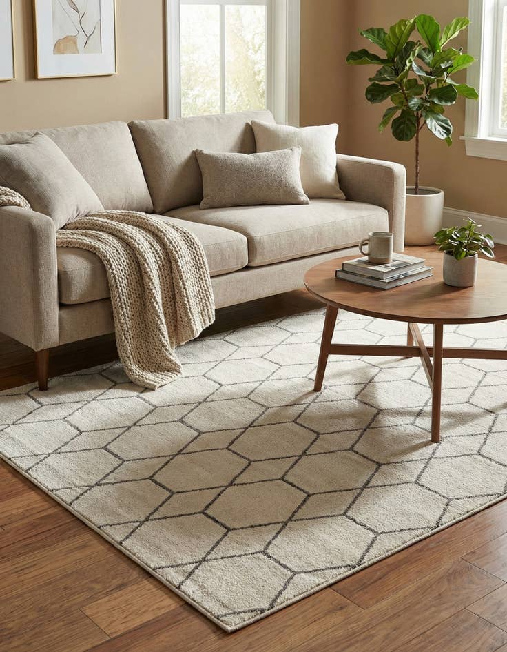 Detail image of 4' x 6' Trellis Frieze Rug