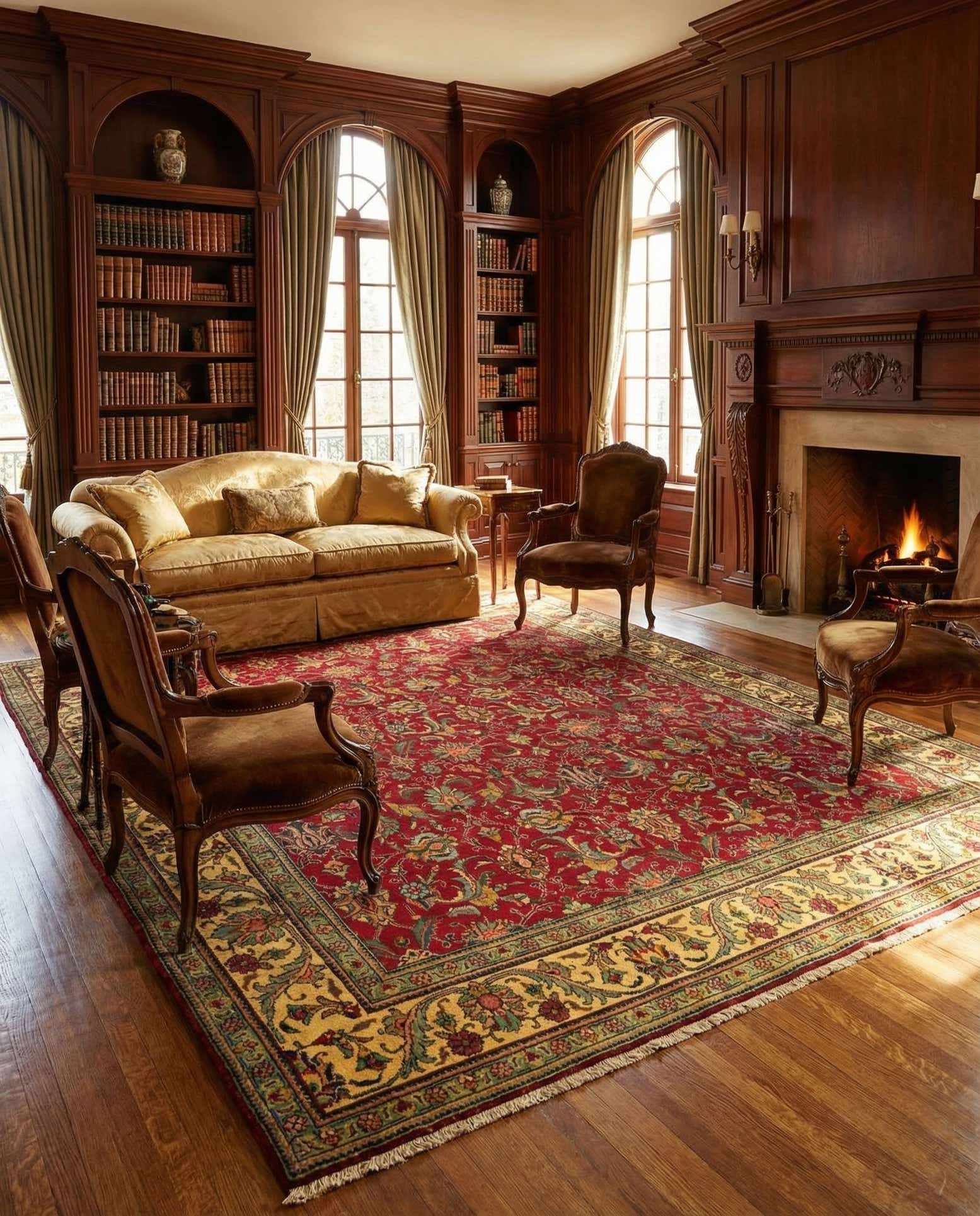 9' 6 x 12' 6 Hand Knotted Tabriz Persian Wool Rug