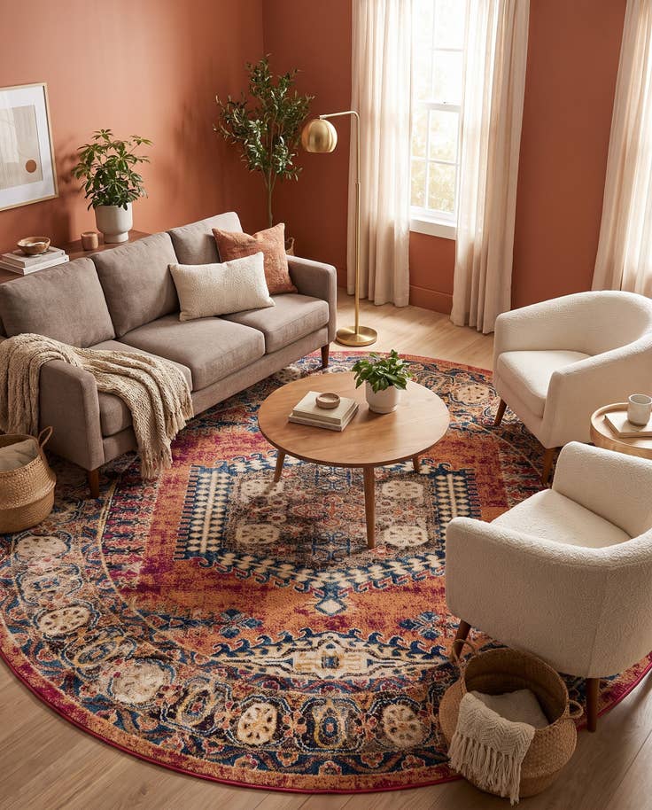 Detailansicht von 245cm x 245cm Arcadia Rund Teppich
