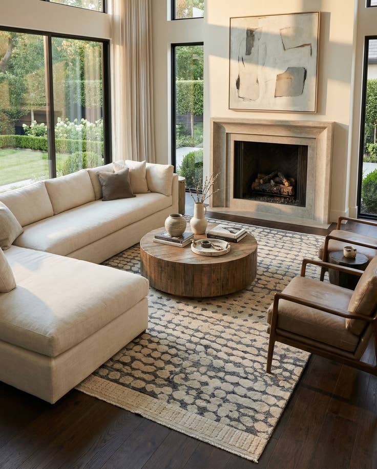 Detail image of 8' 11 x 13' Hand Knotted Darya Wool Rug