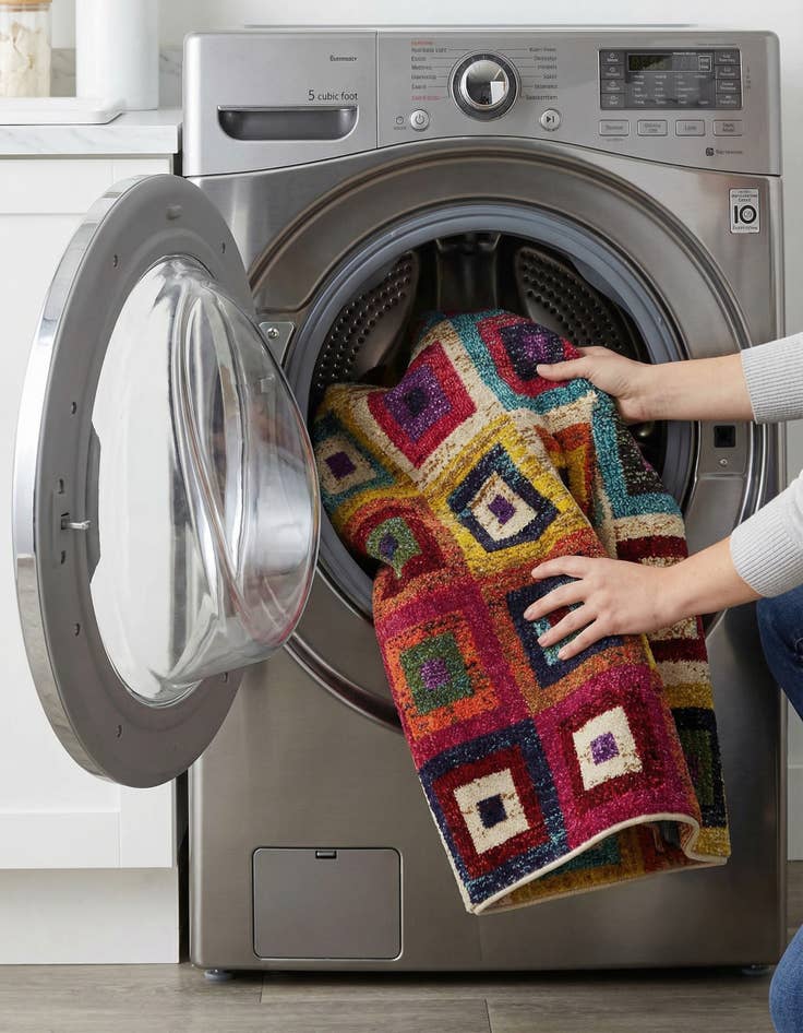 Detail image of  3' 3 x 5' 3  Washable Hyacinth Rug