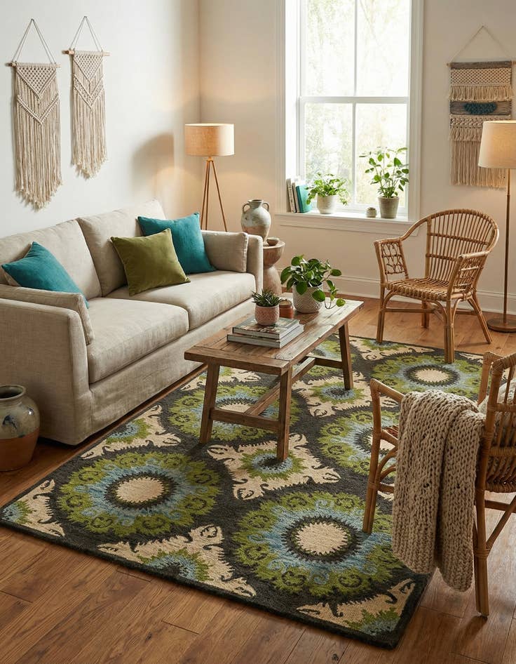 Detail image of 5' x 8' Luna Wool Rug