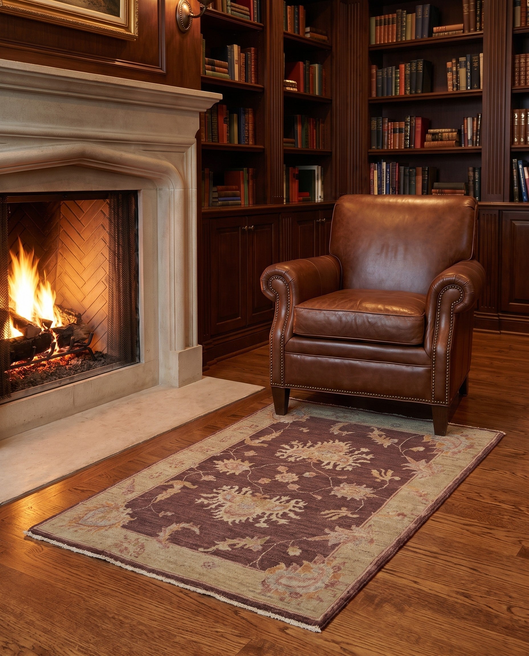2' 9 x 3' 11 Hand Knotted Ziegler Rug