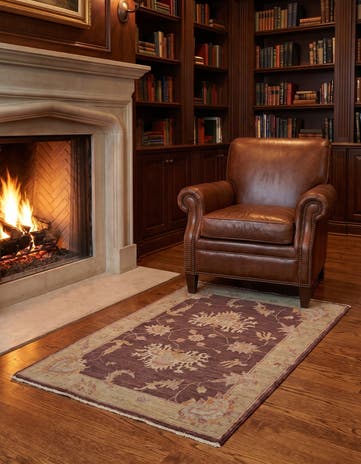 2' 9 x 3' 11 Hand Knotted Ziegler Rug
