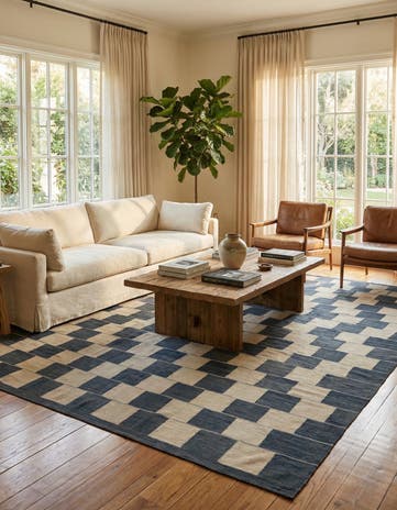 10' 3 x 12' 11 Hand Woven Kilim Modern Wool Rug