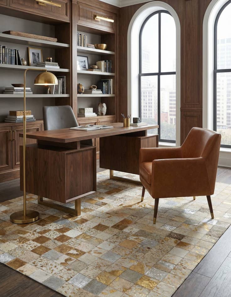 Detail image of 5' x 7' 10 Cowhide - Patchwork Rug