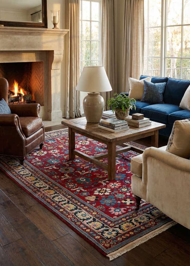 6' 2 x 10' 3 Hand Knotted Kazak Wool Rug