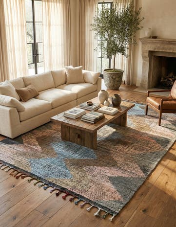 9' 2 x 12' Hand Knotted Moroccan Wool Rug