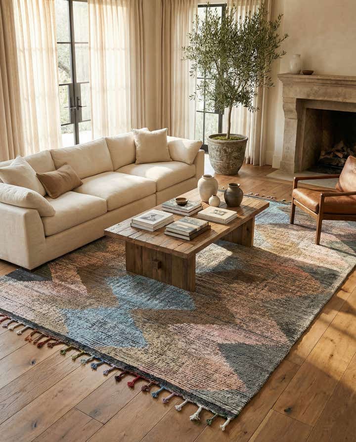 9' 2 x 12' Hand Knotted Moroccan Wool Rug