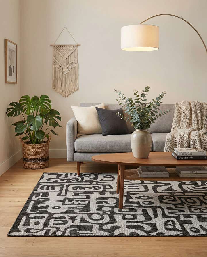 5' 3 x 7' Easy-Clean Modern Indoor / Outdoor Rug