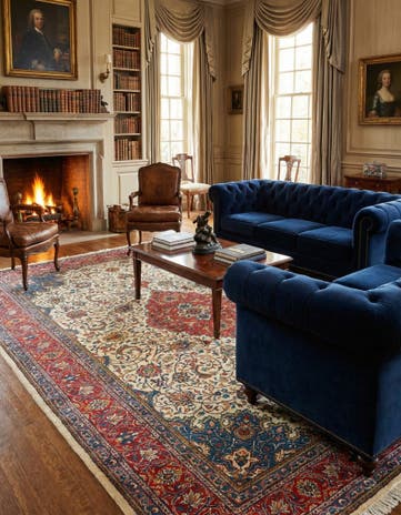 8' 2 x 11' 5 Sarouk Wool Rug