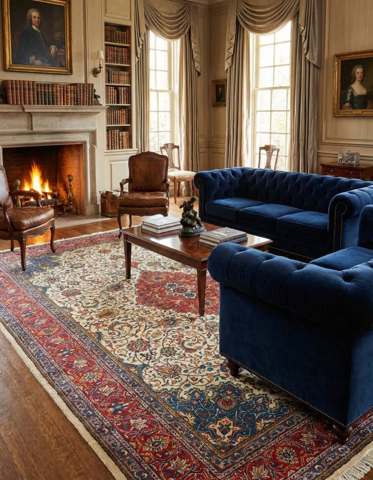 Detail image of  8' 2 x 11' 5 Sarouk Wool Rug