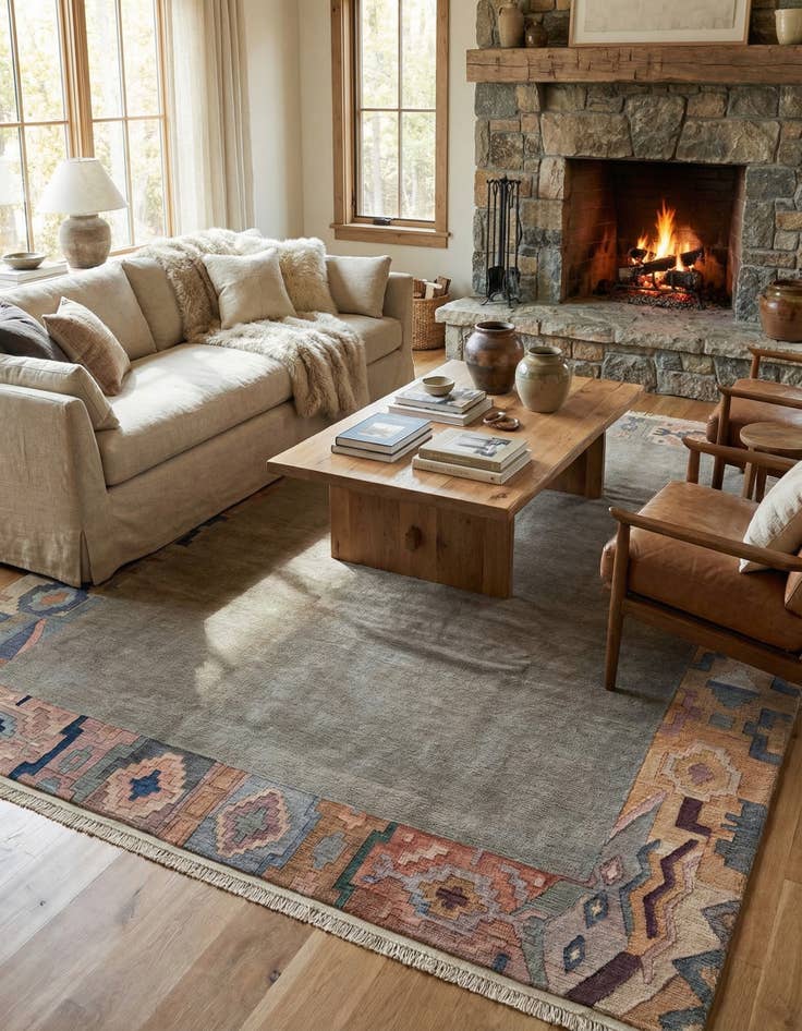 Detail image of  8' 5 x 11' 2  Hand Knotted Tibet Wool Rug