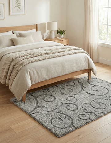 4' x 6' Botanical Shag Rug
