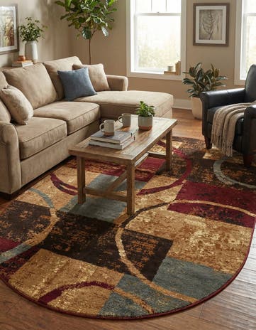 6' 1 x 9' Cafe Oval Rug