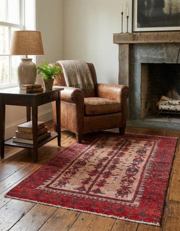2' 9 x 5' 1 Hand Knotted Ultra Vintage Persian Wool Rug