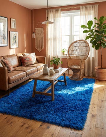 4' 8 x 6' 4 Hand Knotted Moroccan Wool Rug