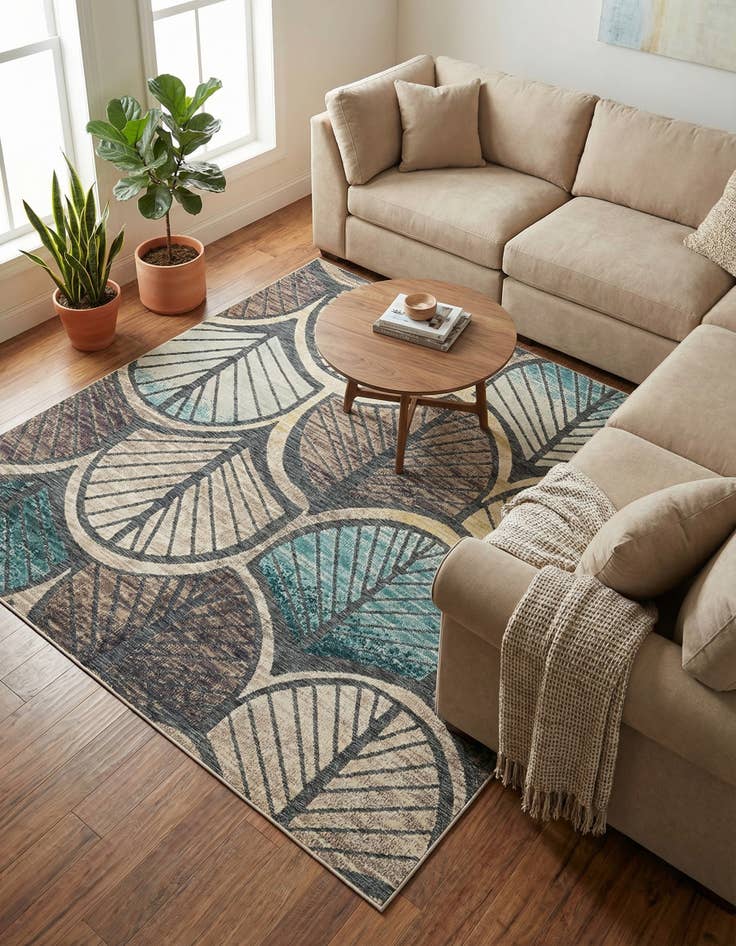 Detail image of  10' x 10'  Washable Casablanca Indoor / Outdoor Square Rug