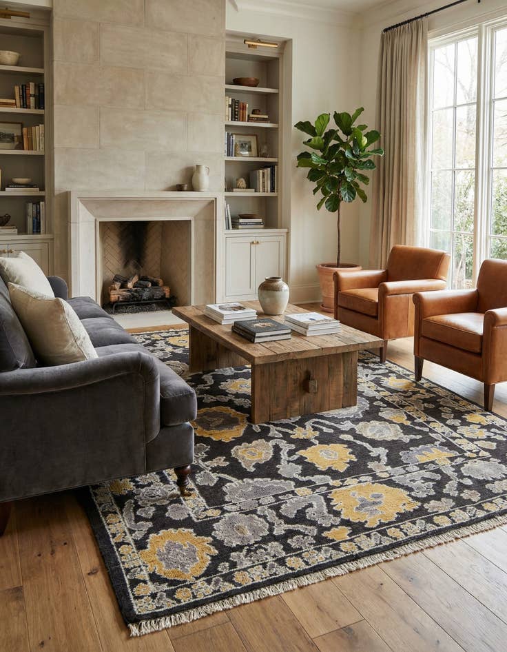 Detail image of 8' 3 x 10' 5  Hand Knotted Oushak Wool Rug