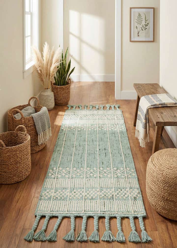 2' 2 x 5' 1 Easy-Clean Eco Bohemian Indoor / Outdoor Runner Rug