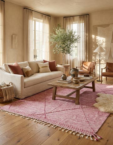6' 4 x 9' 9 Hand Knotted Moroccan Wool Rug