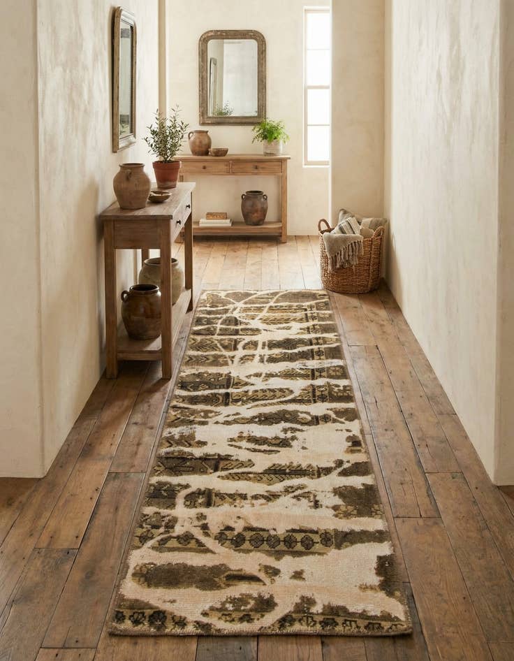 Detail image of 2' x 6' 2  Hand Knotted Ultra Vintage Persian Wool Runner Rug