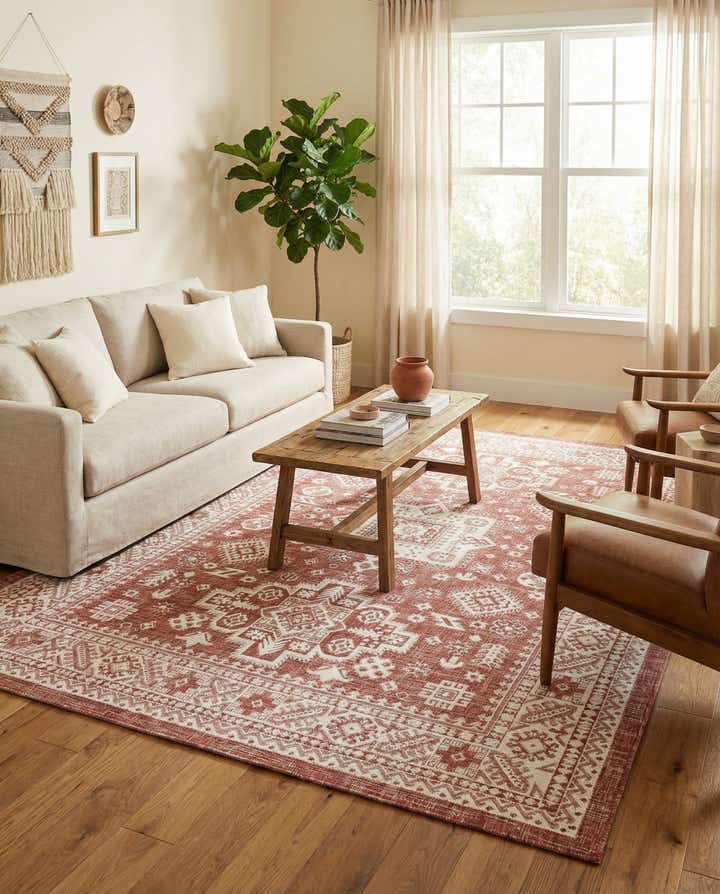 7' x 10' Easy-Clean Aztec Indoor / Outdoor Rug