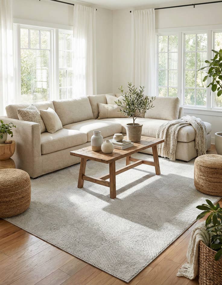 Detail image of 9' x 12' Easy-Clean Sabrina Soto Indoor / Outdoor Rug