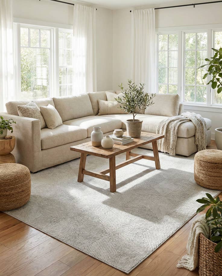 Detail image of 9' x 12' Easy-Clean Sabrina Soto Indoor / Outdoor Rug
