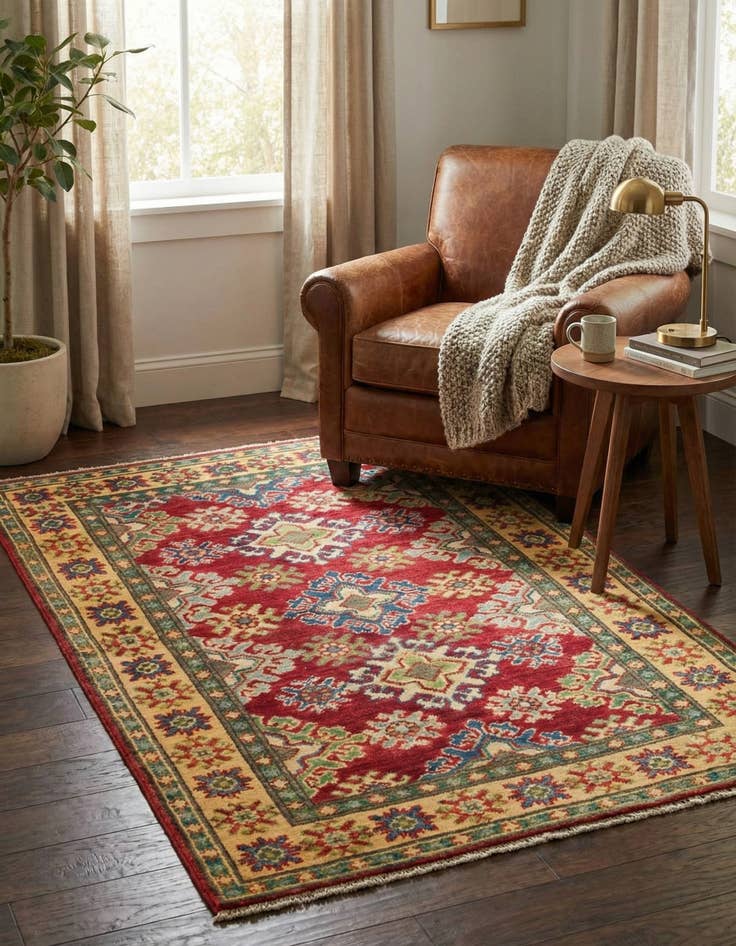 Detail image of 2' 7 x 4' 1  Hand Knotted Kazak Rug